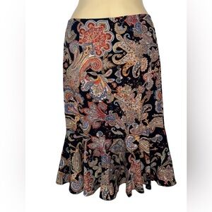 SHEIN Multicolor Paisley Pencil Skirt